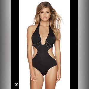 Beach Bunny Swimwear Got Me In
 One Piece Black S/M
